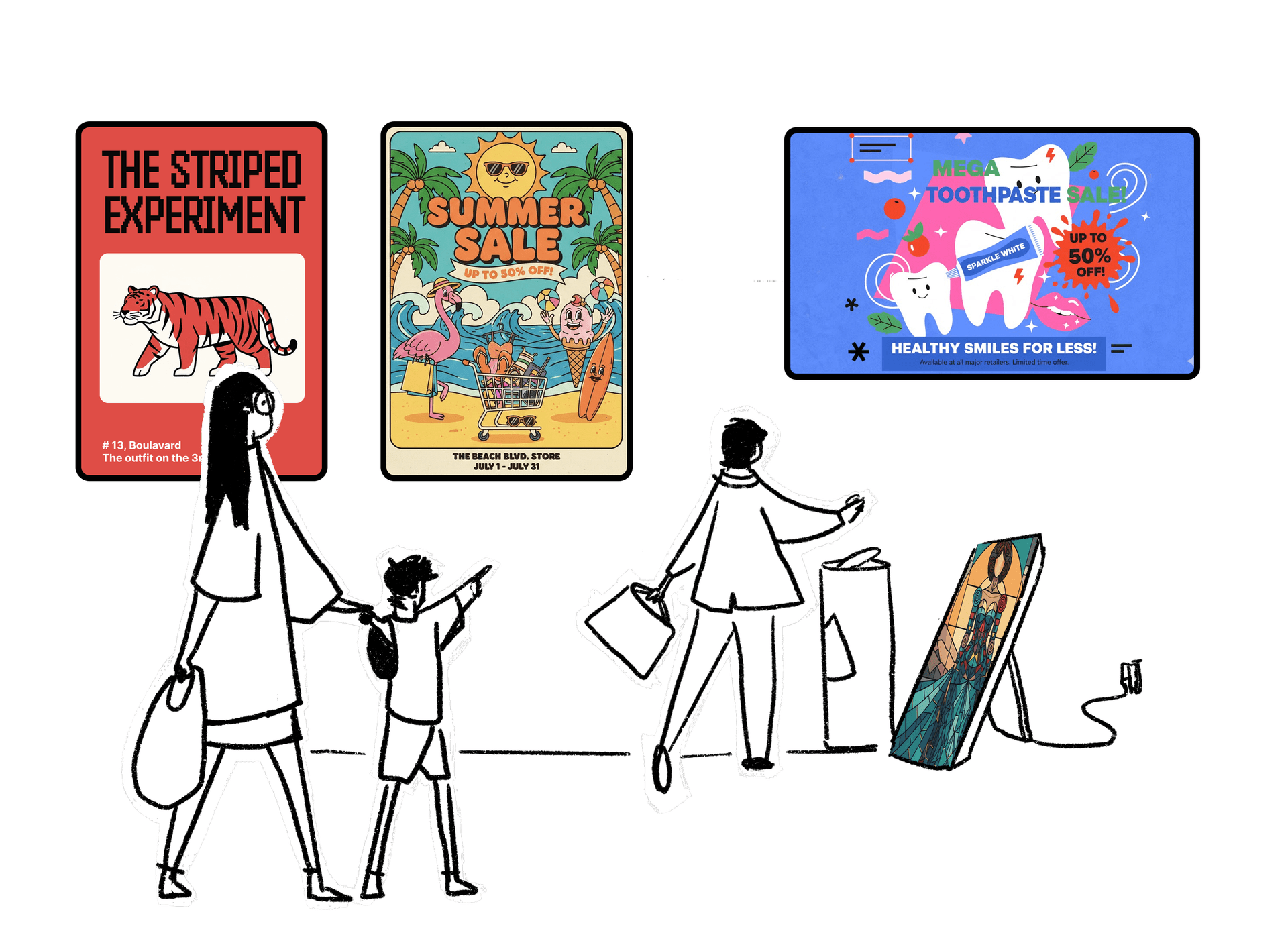 Digital advertising network displays