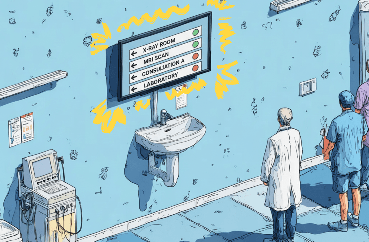 Hospital wayfinding display