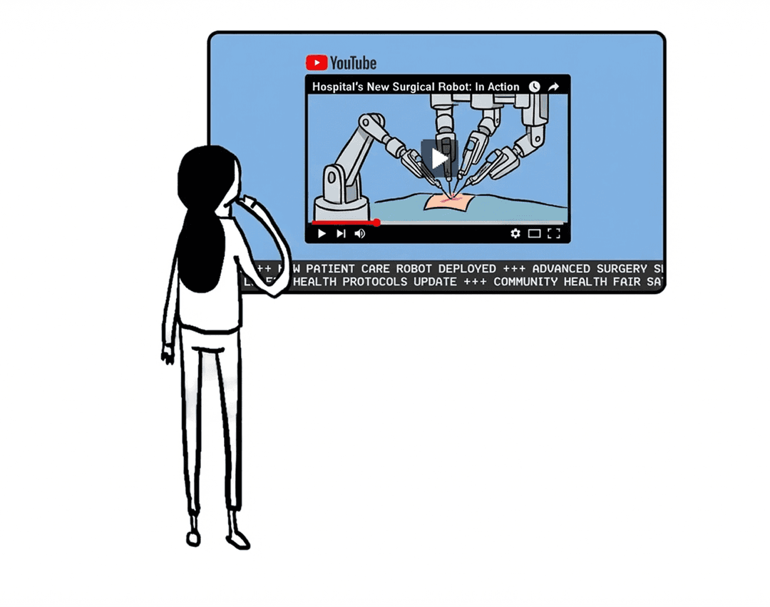 Hospital RSS ticker display