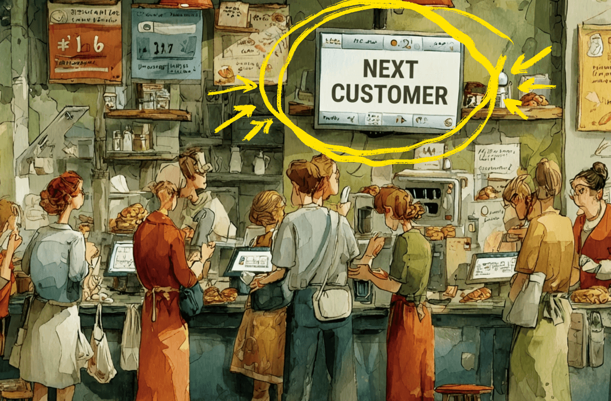 Queue display example