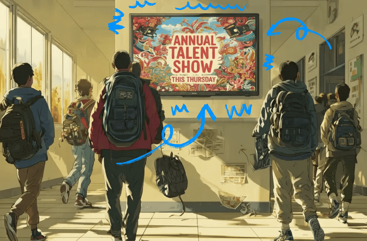 Digital announcement board