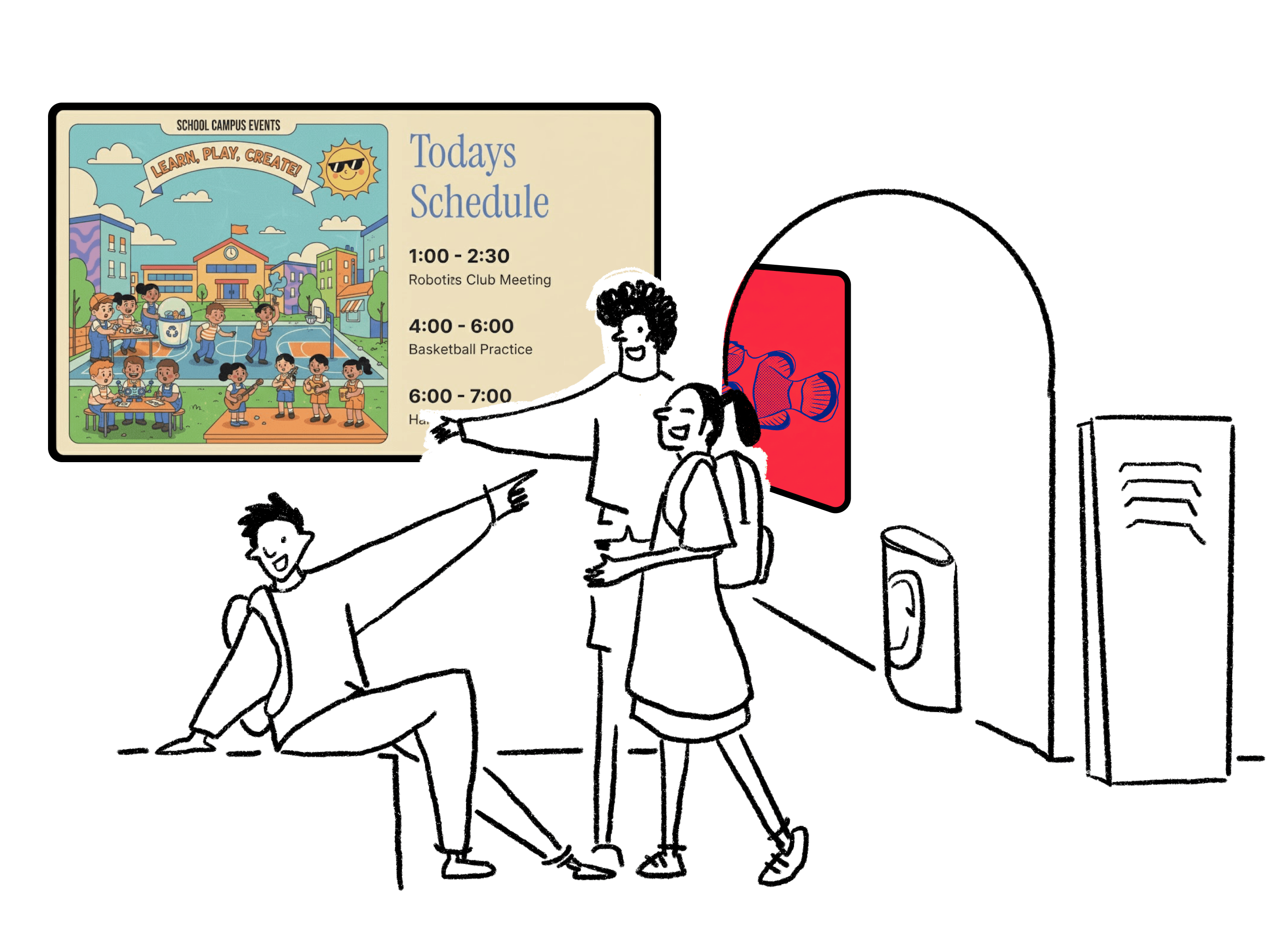 School Digital Signage Display